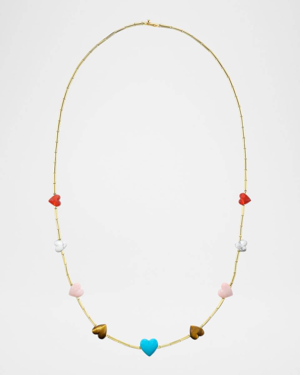 Canyon Gemstone Necklace in 18K Yellow Gold, 22"L